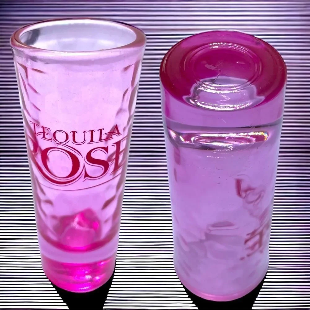 Tequila Rose l Tall Shot Glass l Pink l 4” l Home Bar Kitchen Accessory l EUC